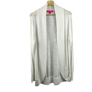 Lilly Pulitzer Resort White Knit Amalie Cardigan Size XL